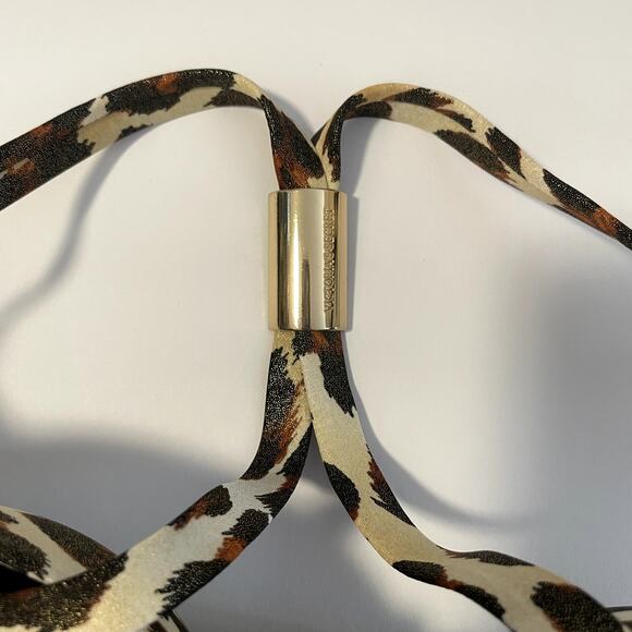 Victoria's Secret Bikini Top Womens 38C Brown Animal Print Bombshell Padded - Picture 6 of 11